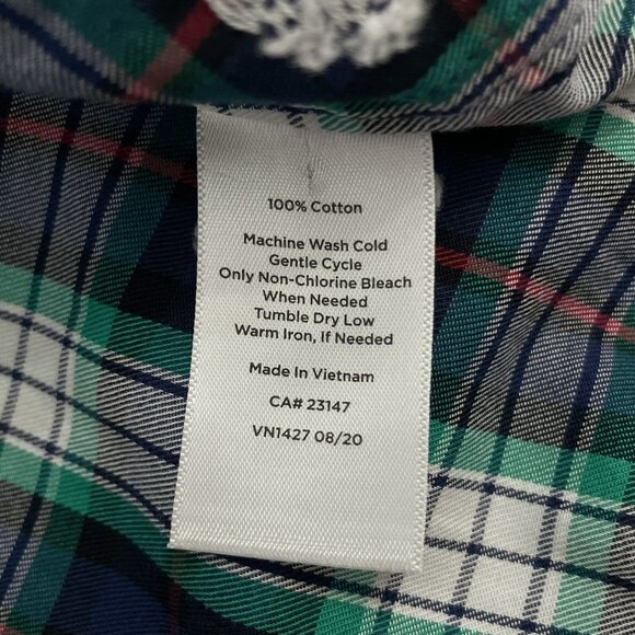 Talbots Womens Shirt Size Small Plaid Jacquard Snowflake Pattern Long Sleeves - Picture 5 of 5